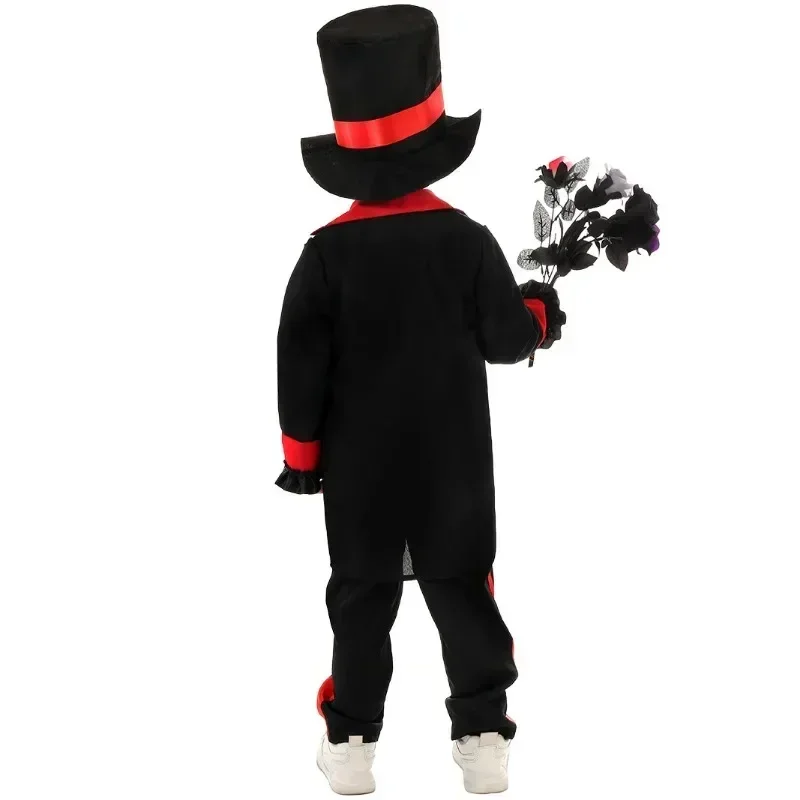 Deluxe Children's Day of the Dead Skeleton Cosplay Costume Mexican Boys Girls Halloween Carnival Easter Purim Fancy Dress S-XL