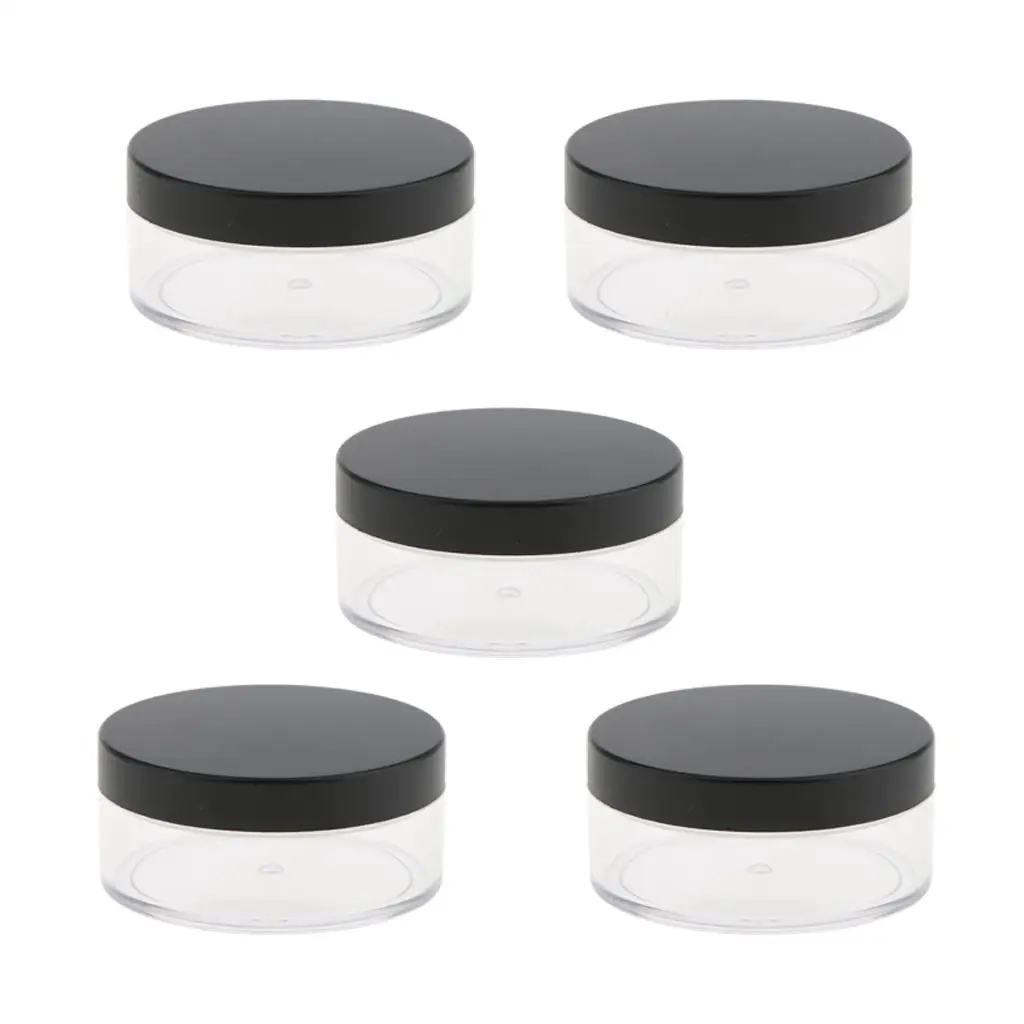 

5PCS Empty Loose Blusher Case Storage Sifter Container 50g Portable