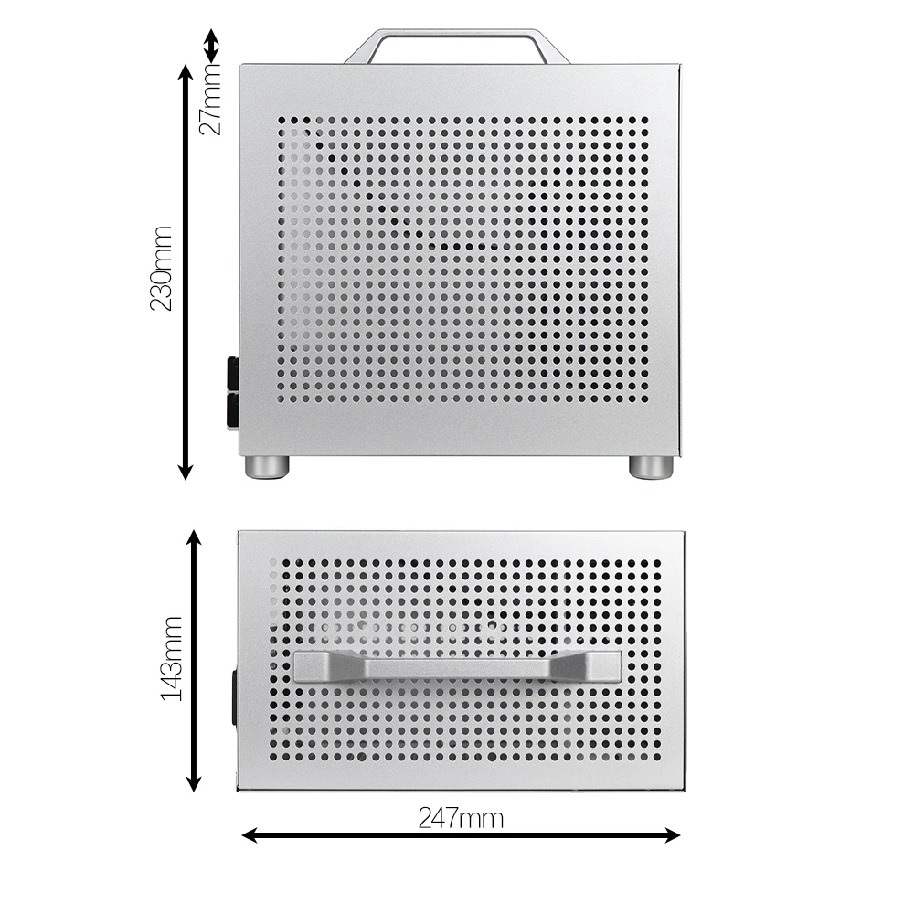 Casing Mini-ITX Baja SFF Small Form Factor untuk PC, Panjang GPU Dalam Batas 210mm, Casing Komputer dengan PSU SFX/L