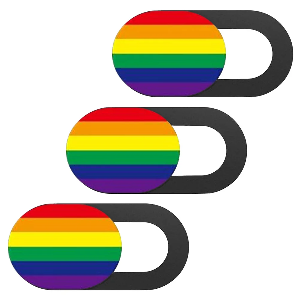 3pcs Webcam Slide Privacy Protection For Laptop Slider Rainbow Striped Webcam Cover For Tablet Desktop