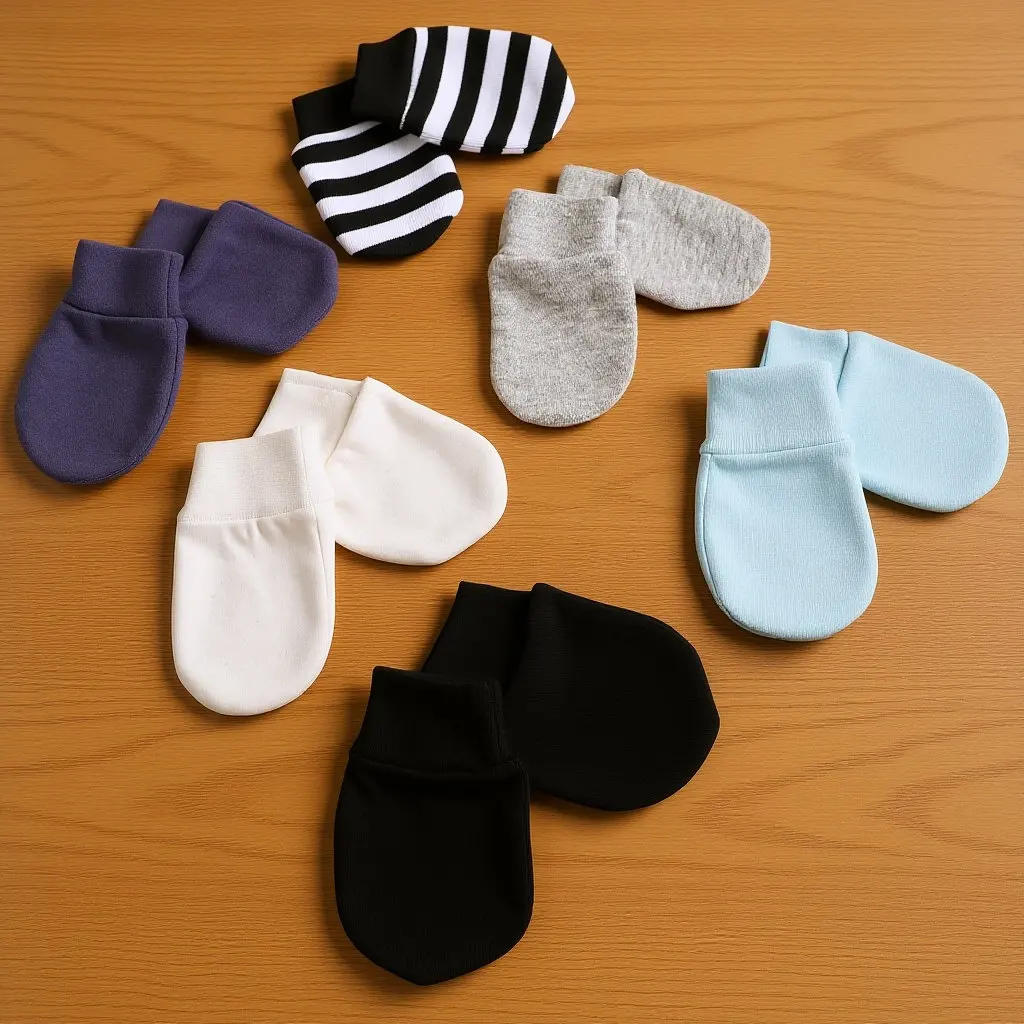 

6 пар детских варежек с защитой от царапин, удобные мягкие хлопковые перчатки для младенцев, защита от царапин, теплые перчатки для новорожденных