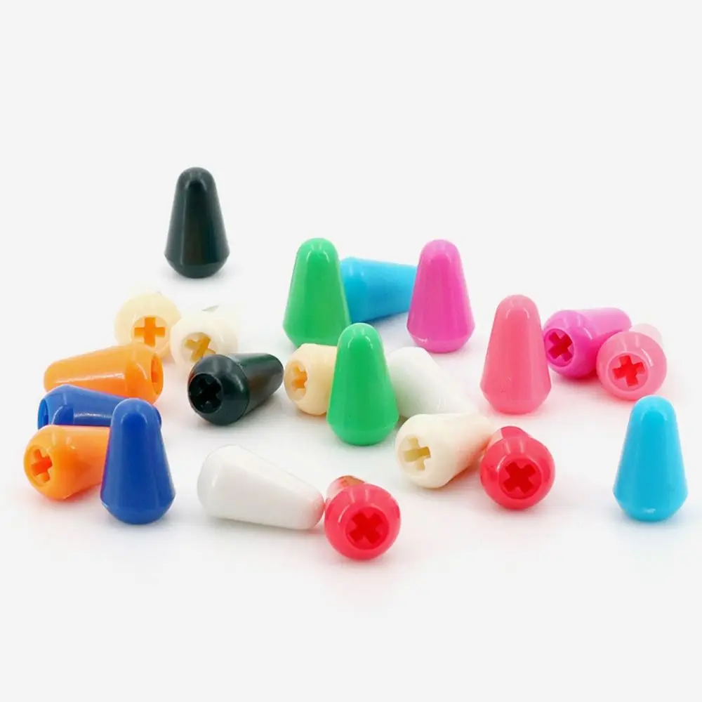 10PCS Plastic Material Guitar Switch Tips Universal Fit 5-Way Lever Switch Knobs Standard Size Lever Type 5-Way Switch Tips