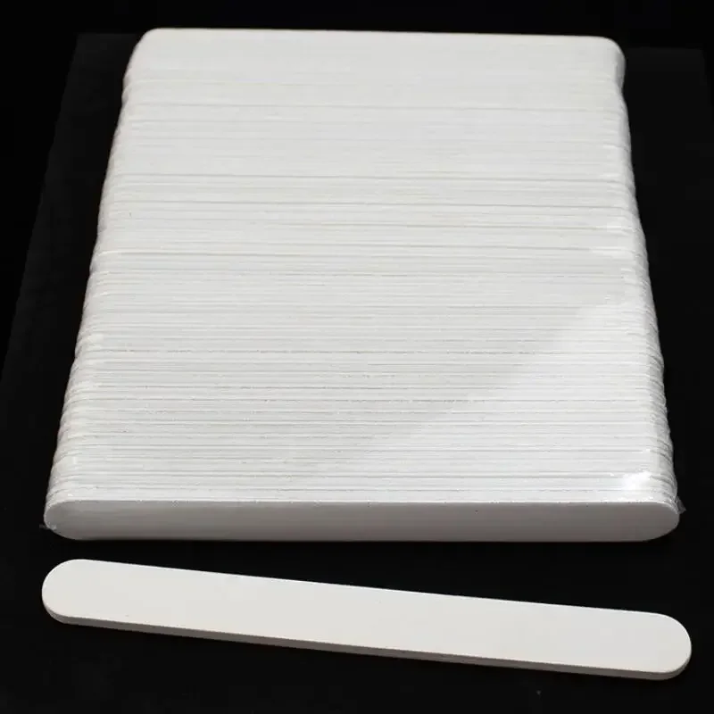 

5/10pcs Nailfile Professional Nail Buffer White 100/180 Sandpaper Buffing Sanding Files Round Head Straight Lime Angle