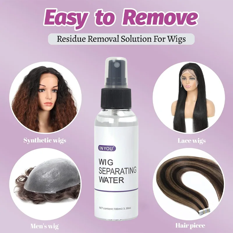 Wig Glue Separator Water for Lace Wigs Toupee Adhesive Removers Wig Glue Remover for Tape Hair Extensions