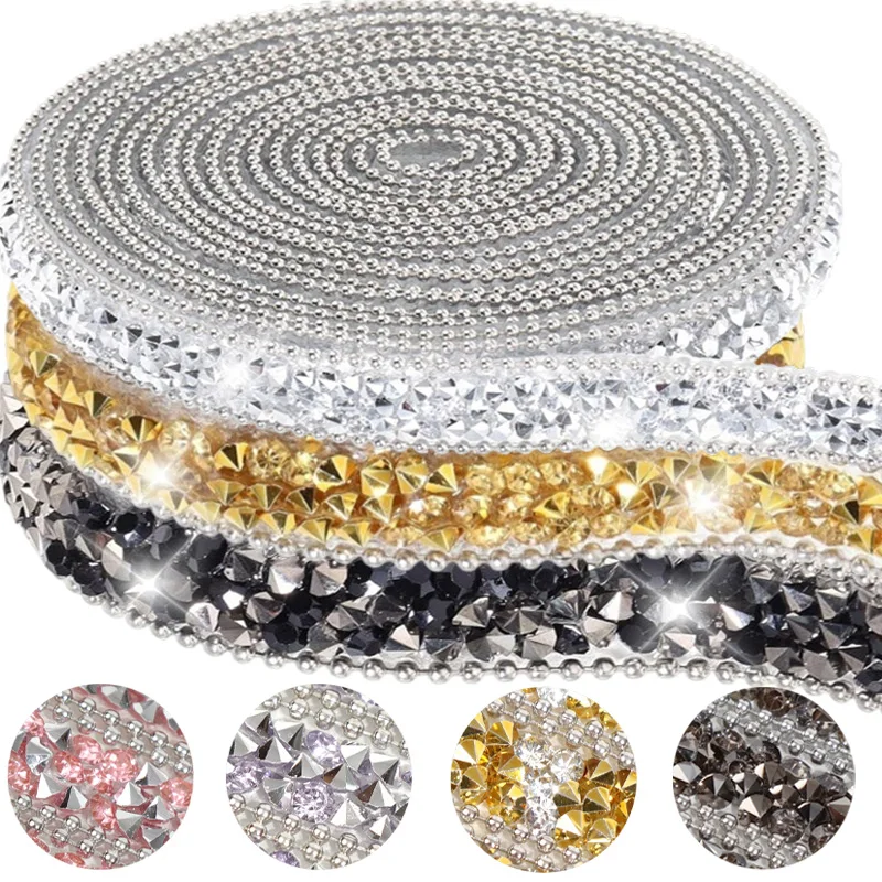 

Самоклеящиеся наклейки со стразами 90 см для одежды, художественных ремесел, декора автомобиля, блестящая наклейка со стразами, аксессуары для изготовления ювелирных изделий своими руками