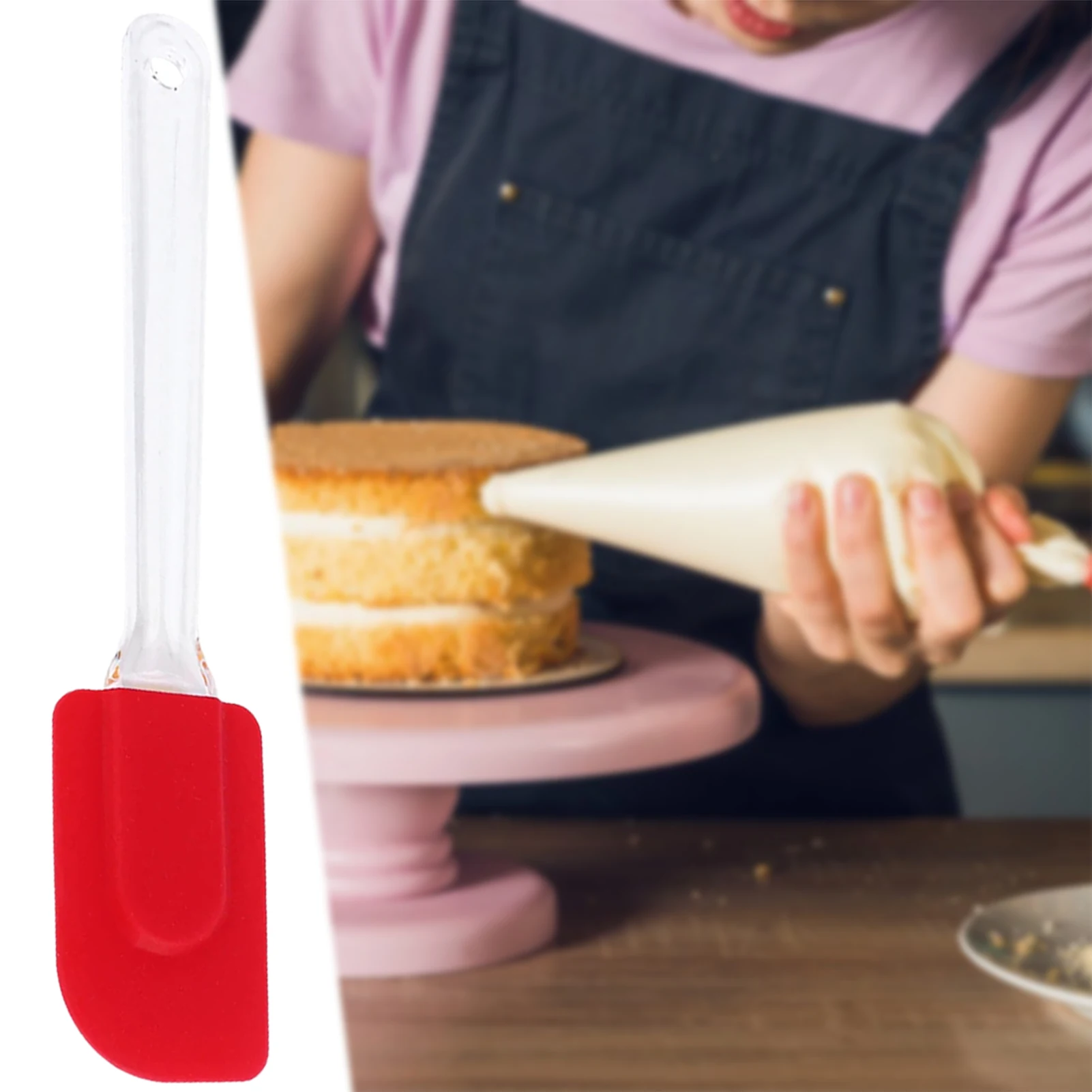 

Новая гибкая кухонная силиконовая лопаточка для крема и масла, торта, скребок для теста, инструмент для выпечки, легко чистится