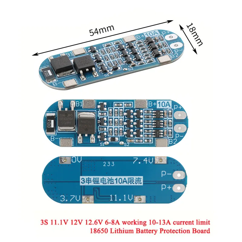 1S 3.7V 3A 4A 7.5A 10A 12A 16A 24A 3.2V 1MOS 2MOS 3MOS 4MOS 6MOS LiFePO4/Li-ion BMS PCM 18650 Lithium Battery Protection Board