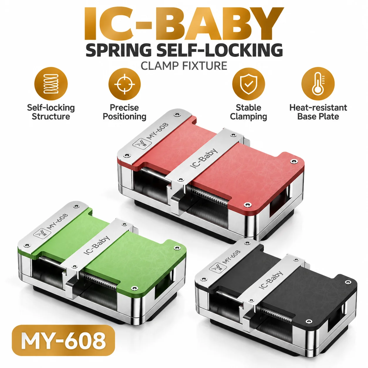 MY-608 IC-Baby Precision Chip Fixture Adjustable Clamp Heat Resistant Holder For Phone Motherboard Rework