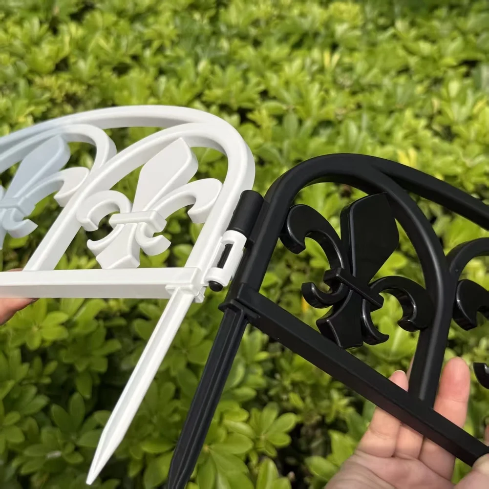 10Pcs Garden Edging Border Plastic Edging Decorative Lawn Fence Decorative Panel Garden Fence Panels Plastic Picket Edging