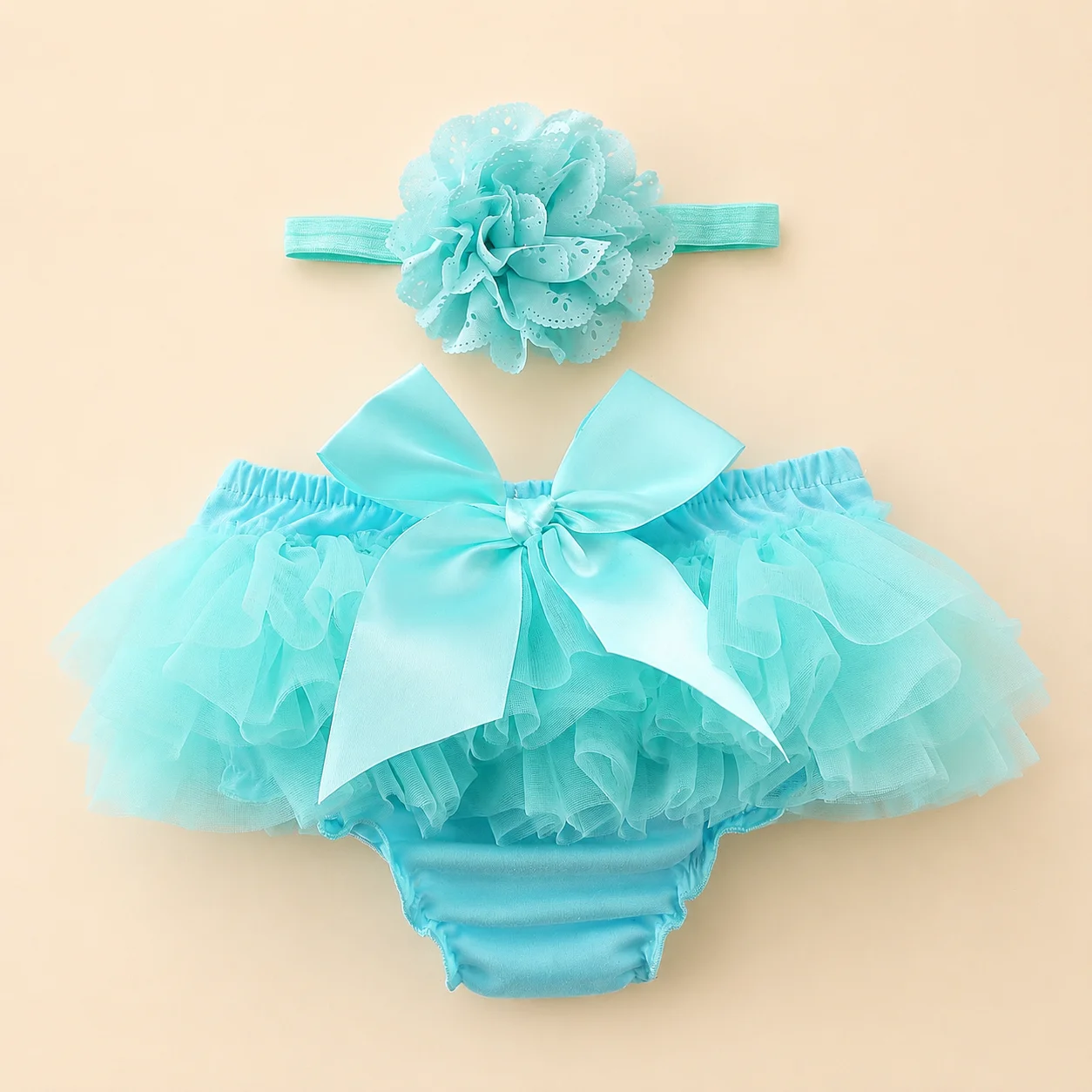 6-18M Infant Baby Girl Clothes Set Cute Elephant Print Short Sleeve Bodysuit Tutu Bloomer with Headband Newborn Photography Outf 3