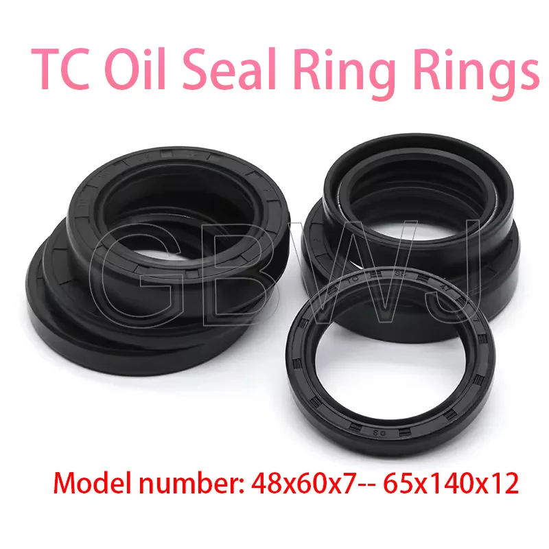 

1pcs TC Skeleton Oil Seal Shaft Sealing Gasket NBR Black Simmer Ring Rotary 48x60x7/48x100x8/48x100x10-65x75x8/65x140x12mm