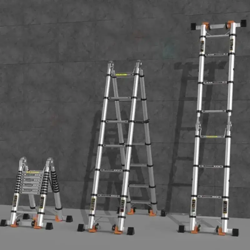 

Thickened Alloy Folding Telescopic Herringbone Step Ladder Multi-functional Ladders Lifting Stairs Engineering Stairs