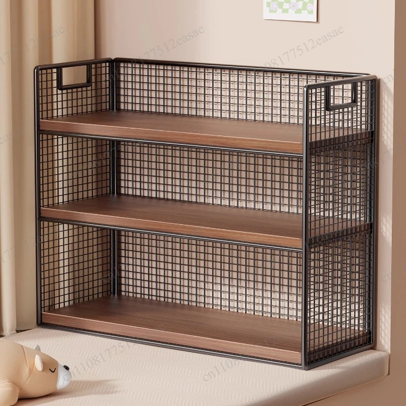 Bay Window Storage Cabinet Multi-layer Vertical Window Rack Space Organizer For Bedroom Headboard Bookshelf