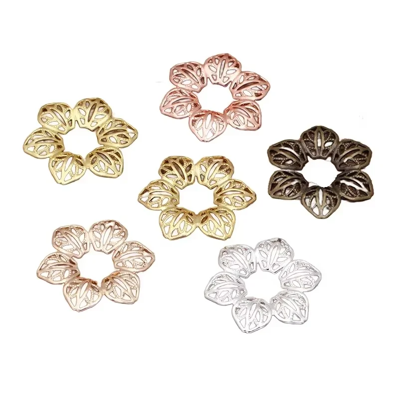 

BoYuTe (50 Pieces/Lot) 20MM Filigree Flower Findings Metal Brass Material Handmade Diy Jewelry Accessories Parts Supplier