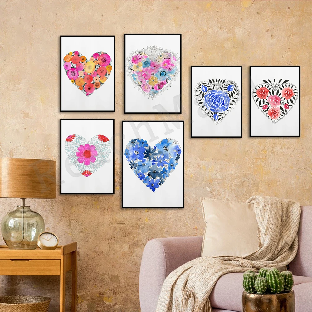 ملصق عيد الحب، هدية عيد الحب، هدية لصديقتك، هدية حب، طباعة قلب Milagros، ملصق على شكل قلب مكسيكي #4