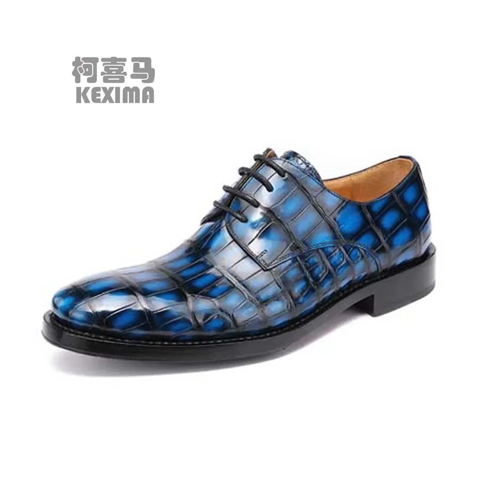 

Hulangzhishi, Новое поступление, туфли из крокодиловой кожи, мужские модельные туфли, модные мужские туфли из крокодиловой кожи на кожаной подошве