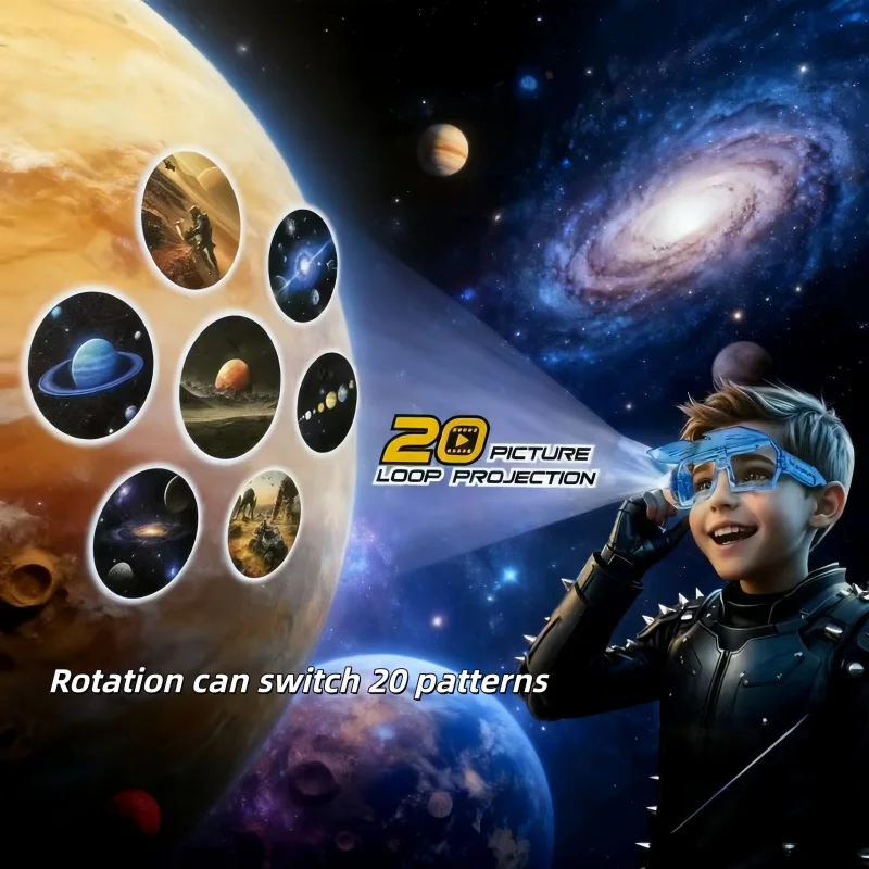 Children's exploration and innovation projection glasses, cognitive light-emitting projector, educational toy