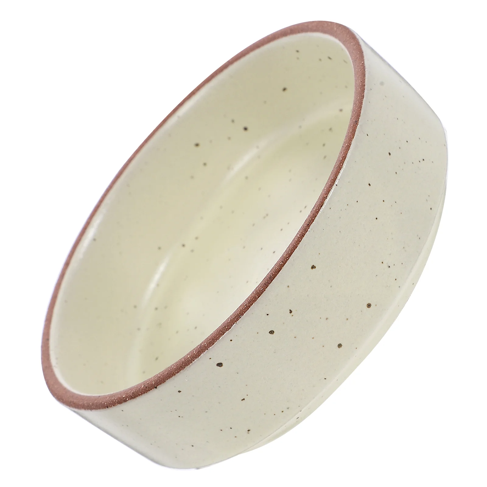 Retro Stoneware Round Dish Soy Sauce Dishes for Dipping Small Ceramic Tea Bag Plates Disc Bowls