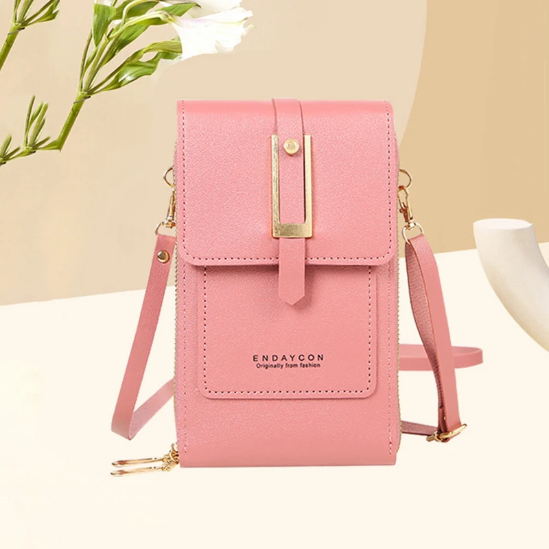 PU Women Bags Soft Leather Wallets Touch Screen Cell Phone Purse Crossbody Shoulder Strap Handbag for Female Cheap Women's Bags