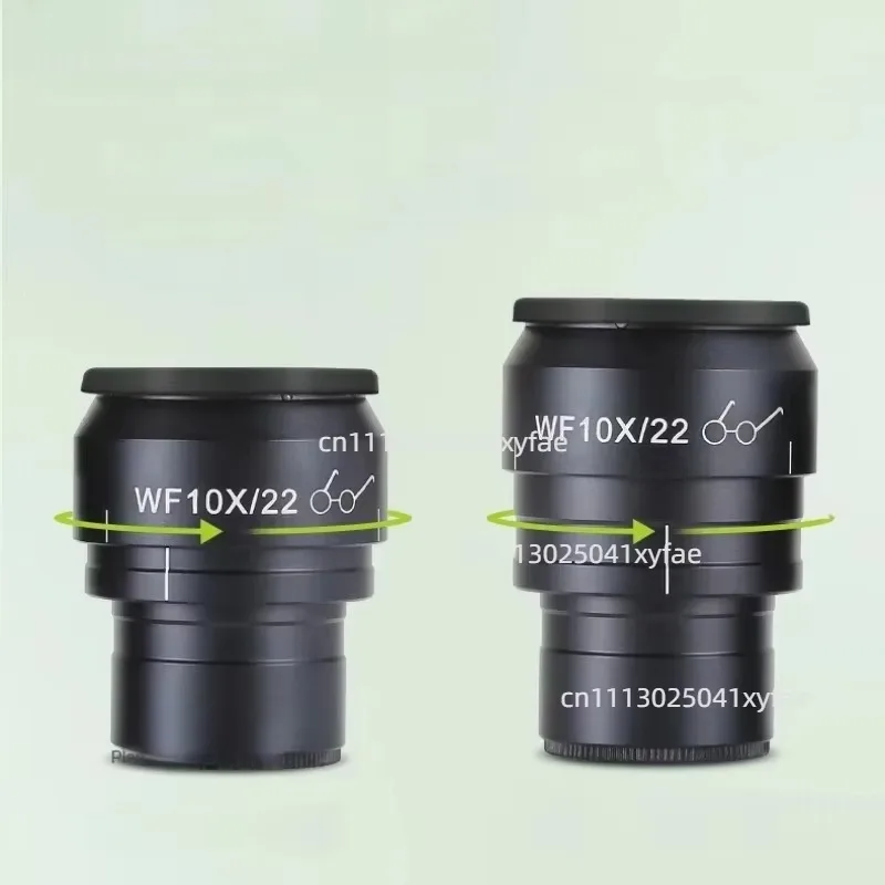 WF10X Flat Field Eyepiece High Eye Point Adjustable Diopter 30mm Mounting Size Wide Angle Optical Lens for Stereo Microscope