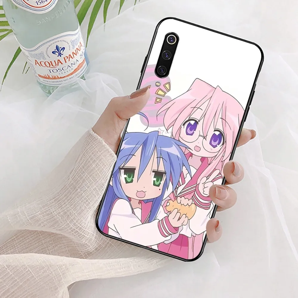 Casing ponsel bintang keberuntungan gadis Anime untuk Xiaomi Mi 5X 8 9 10 11 12 lite pro 10T PocoX3pro PocoM3 Note 10 pro lite