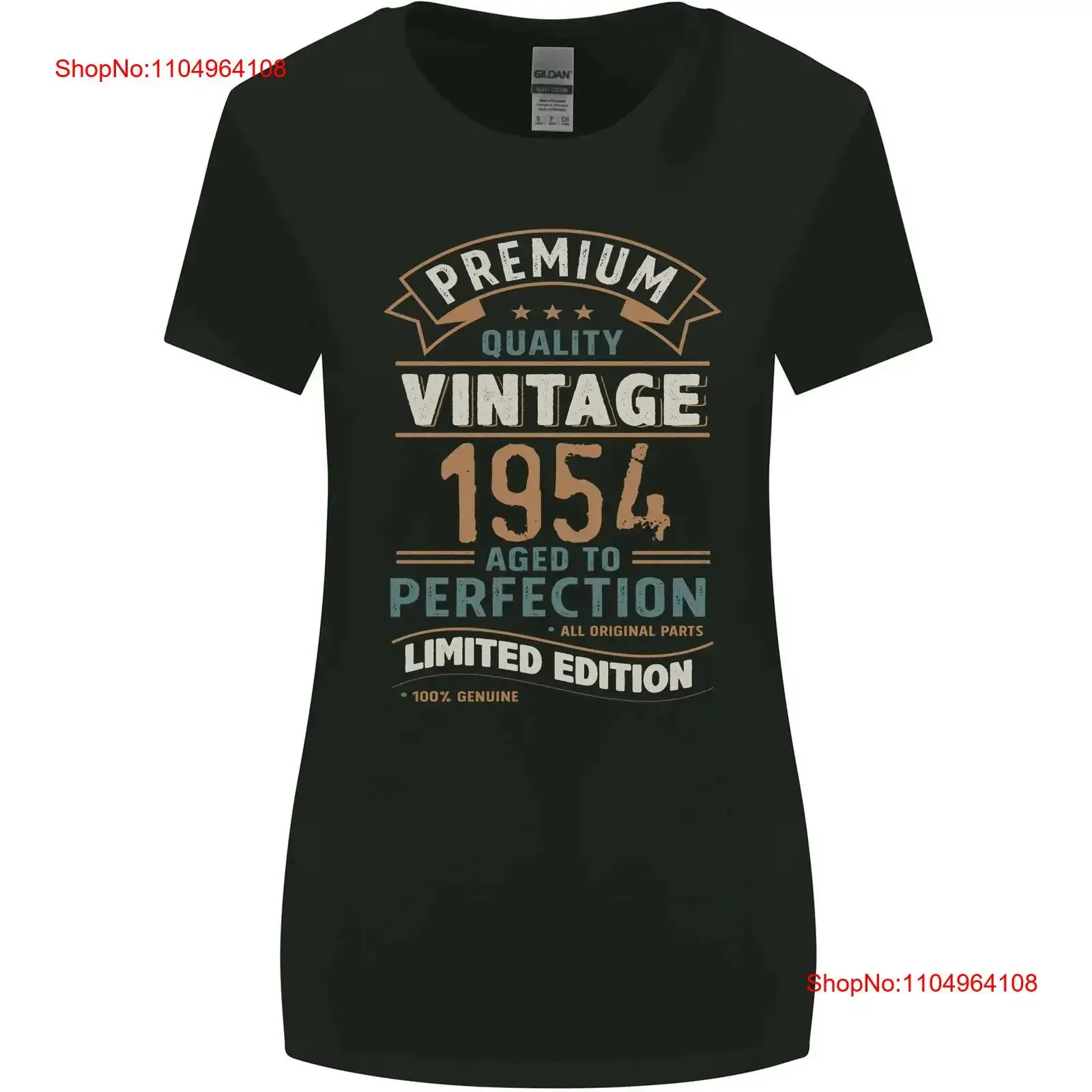 

Premium Vintage 71st Birthday 1954 Womens Wider Cut T Shirt vintage Washed Casual Stretched streetwear Comfortable Slightly