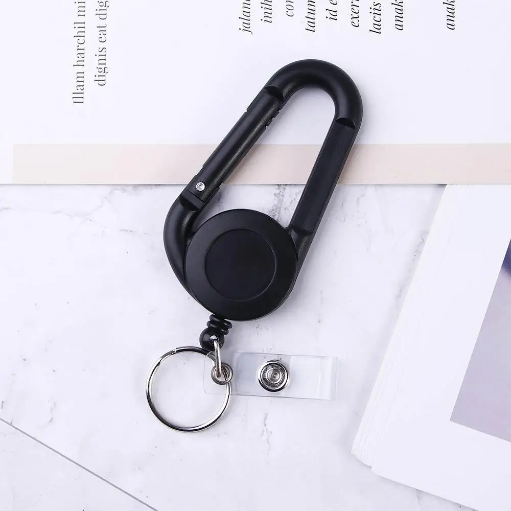 Heavy Duty ID Lanyard Lanyard Clip Office Supplies Pull Keychain Badge Holder Clip Key Ring Clips Badge Reel Clip