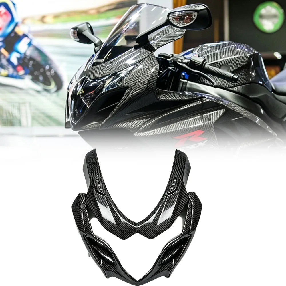 Motorcycle Carbon Fibre Upper Nose Light Fairing Kit Upper Front Fairing Cowl Nose For Suzuki GSXR1000 GSXR 1000 2009-2016 K9