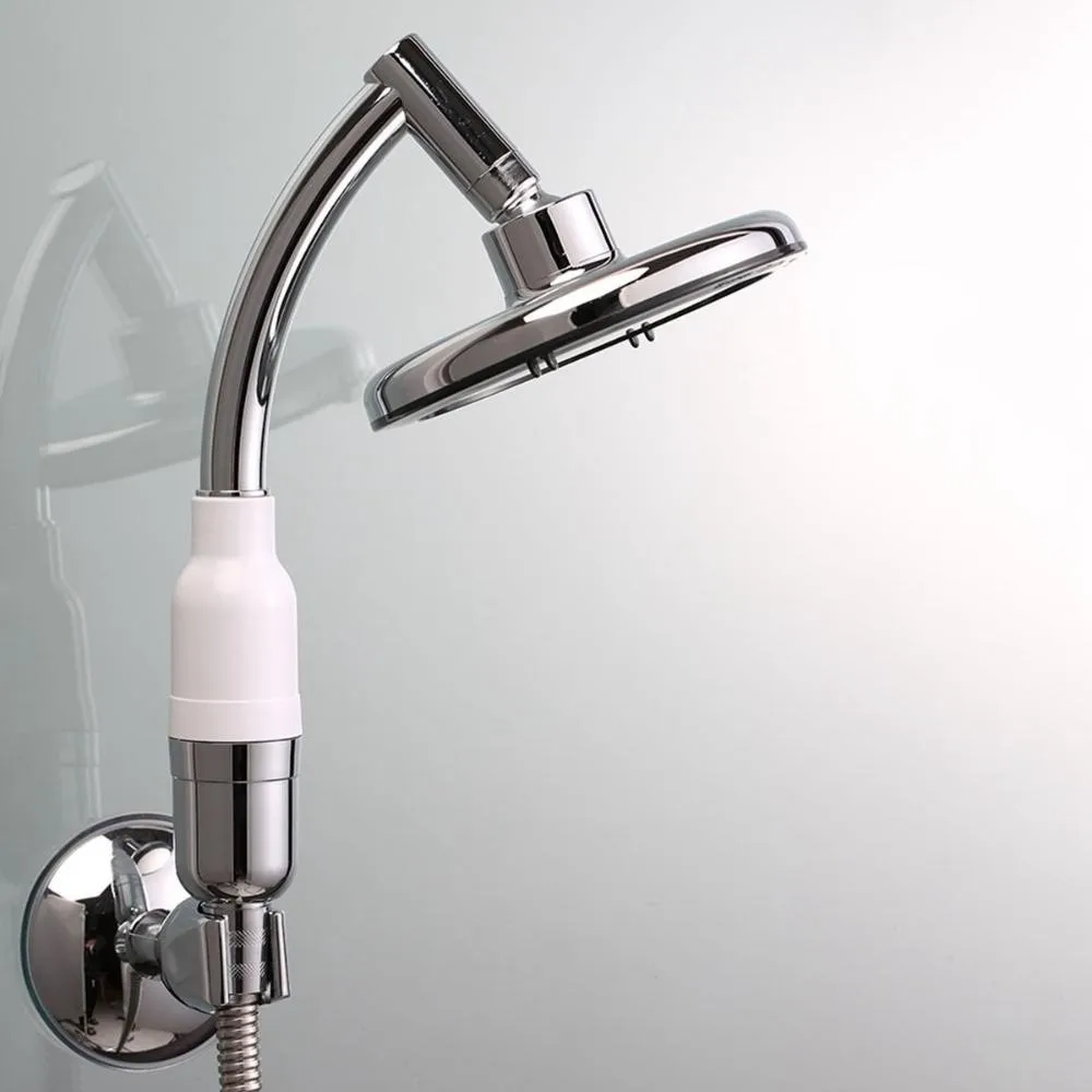 

6inch Shower Heads High Pressure Water-saving with 1.5M Soft Hose Round Shower Nozzle Plastic Pressurized Technology