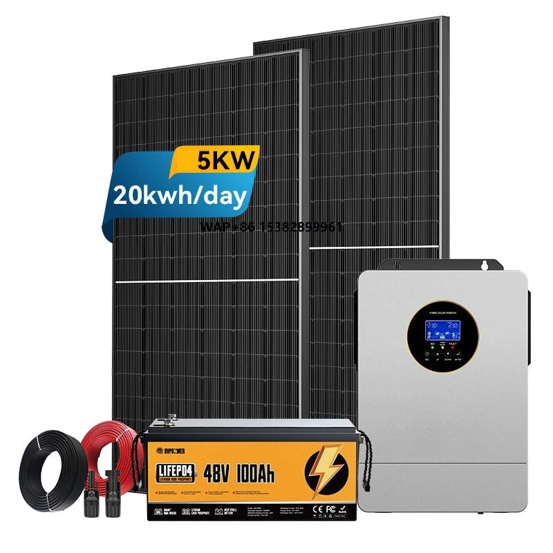 Residential Solar Energy Storage Photovoltaic System 5Kw 11Kw 5Kw 6.2 Kw Hybrid Off Grid Solar Power System Complete Home