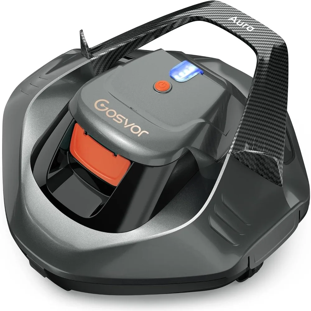 

Cordless Robotic Pool Cleaner, Vacuum Cleaner Lasts 90 Mins, with Self-Parking Technology, LED Indicator, for Pools up to 40 Ft