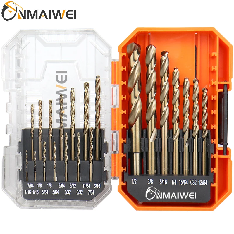 Metric Drill Bits Set 21PCS (7/64”-13/64”) Tip Work for Metal Tile Concrete Professional Masonry Drill Bits Tungsten Carbide