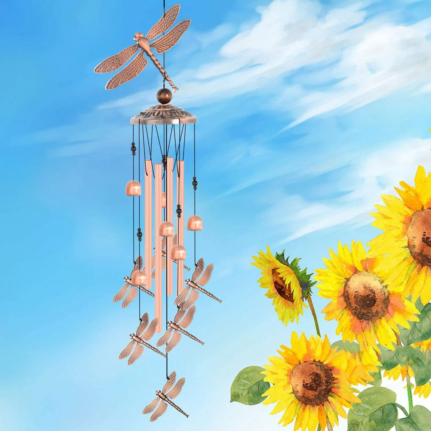 HOT-Dragonfly Wind Chimes Wind Chime Sympathy Wind Chimes Outdoor Gifts For Mom Gift Windchime Garden Windchimes Decorations