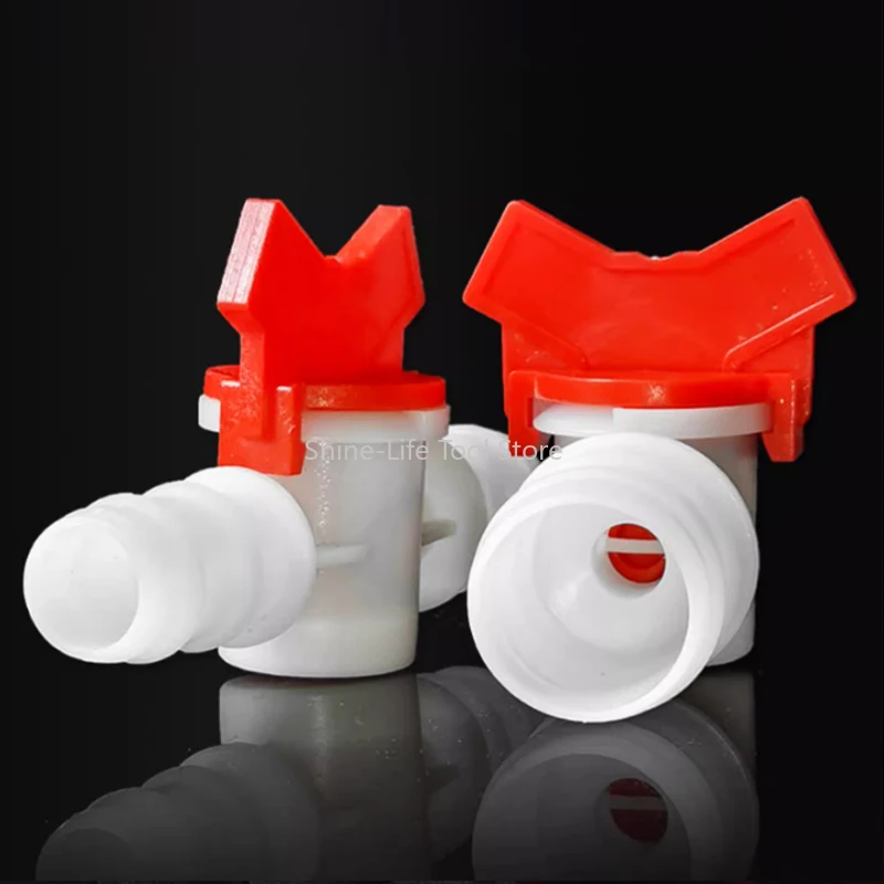 4~25mm POM Ball Valve Drip Irrigation System Hose Pagoda Joint PVC Barb Two Way Plastic Ball Valve