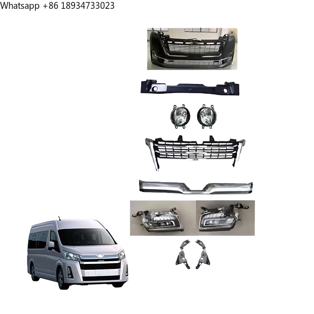 

Suitable for Toyotaa Hiace Old to New Body Kit Front Bumper Headlight Assembly Fog Light Exterior Modification Crown Body Kit