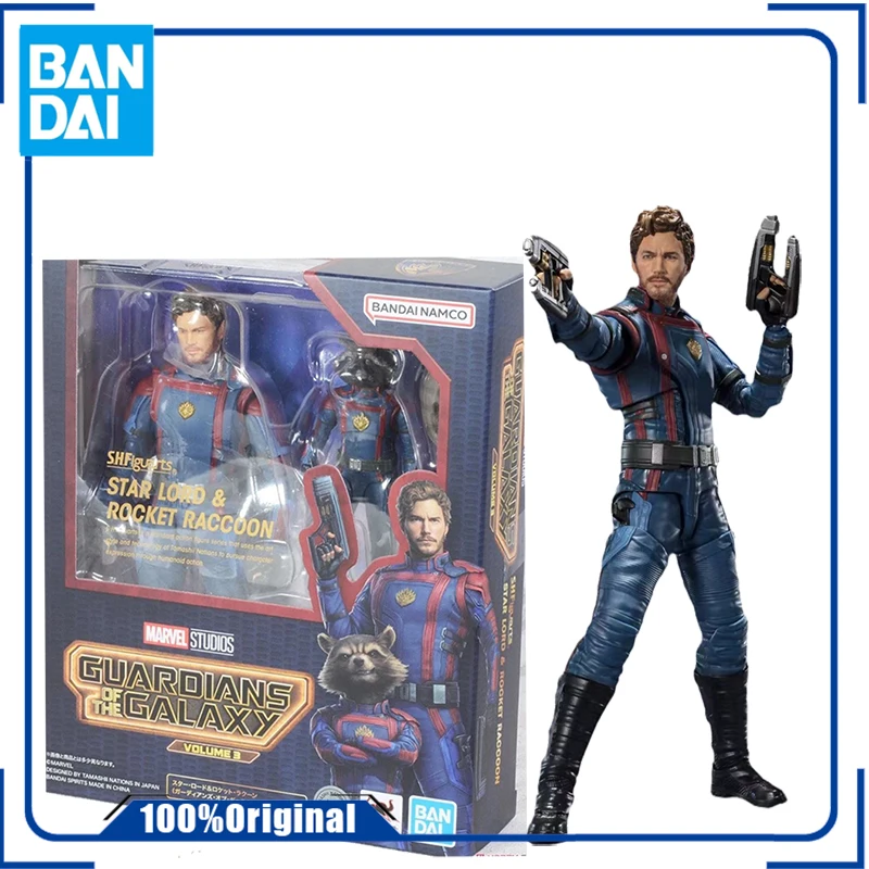 

Original BANDAI SHFiguarts Guardians of the Galaxy 3 Rocket Raccoon Star Lord Action Figure Genuine Anime Model