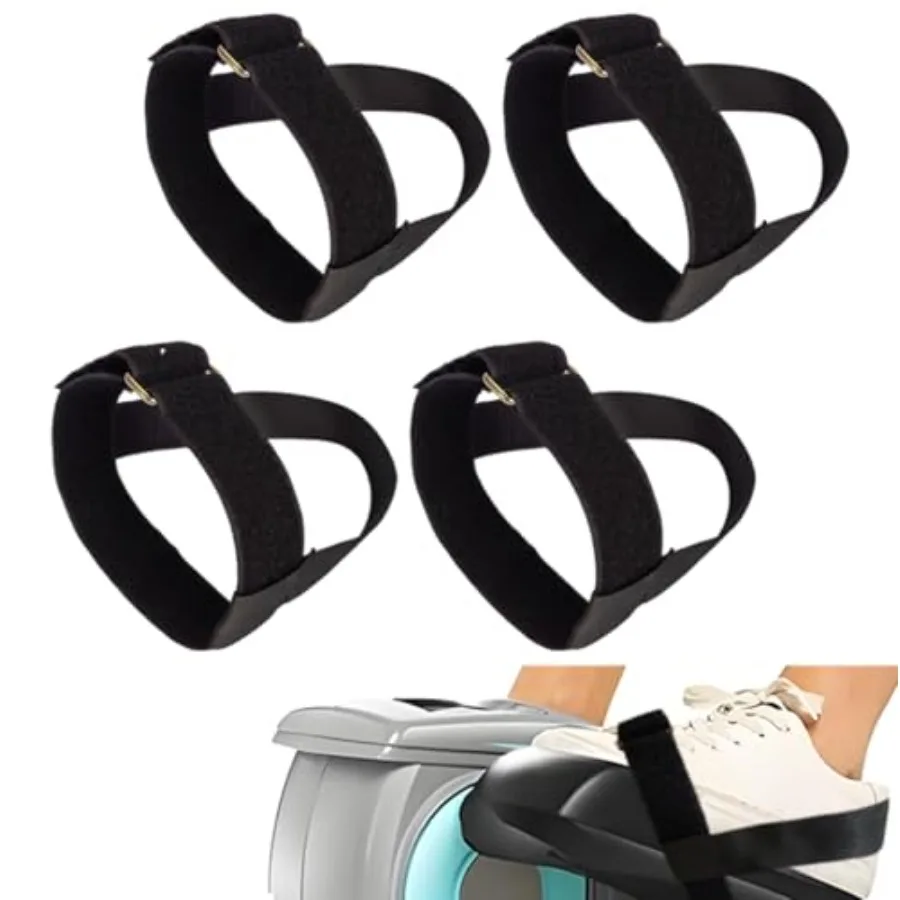 

4PCS Leg Exerciser Machine Pedal Straps, Leg Exerciser Traction Straps, Adults Seniors Sitting Fitness Home Office Sports Acces