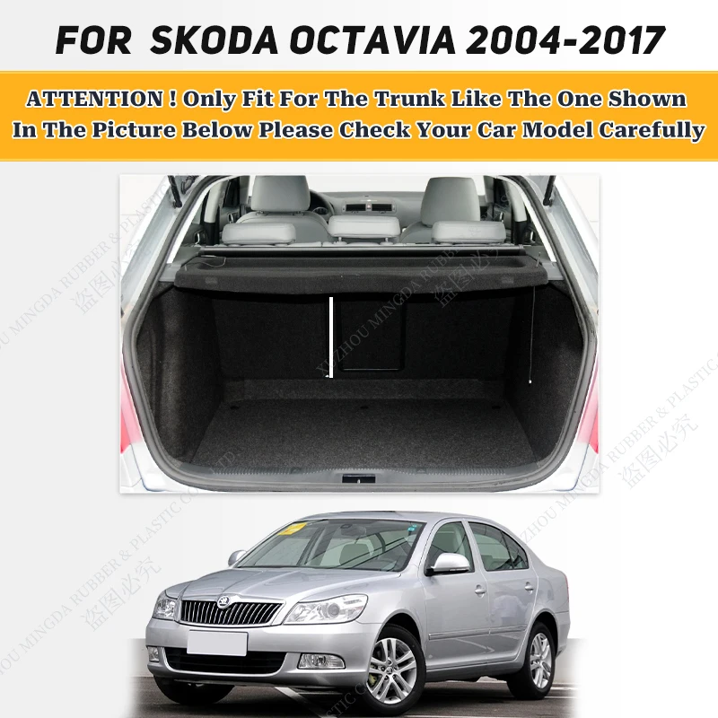 Car Trunk Mat For SKODA Octavia 2004-2017 16 15 14 13 12 11 10 09 08 07 06 05 Cargo Liner