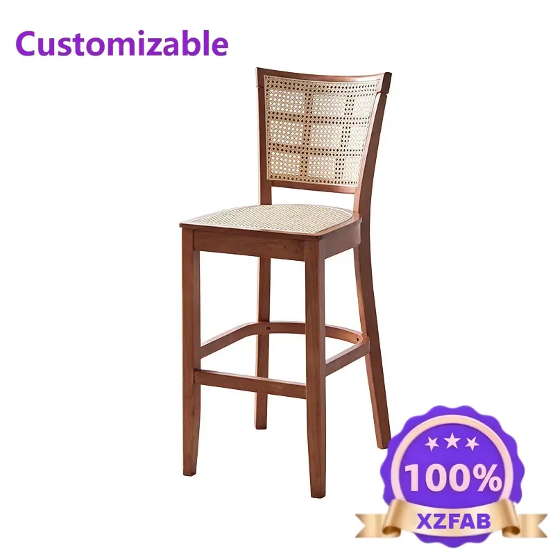 Factory Direct 2026 chair high bar chair balcony tea table chair combination leisure table household rattan high foot water bar