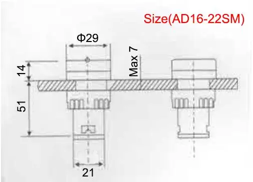 AD16-22SM lampje signaal lamp Flash zoemer 12 v 24 v 36 v 110 v 220 v 380 v 22mm