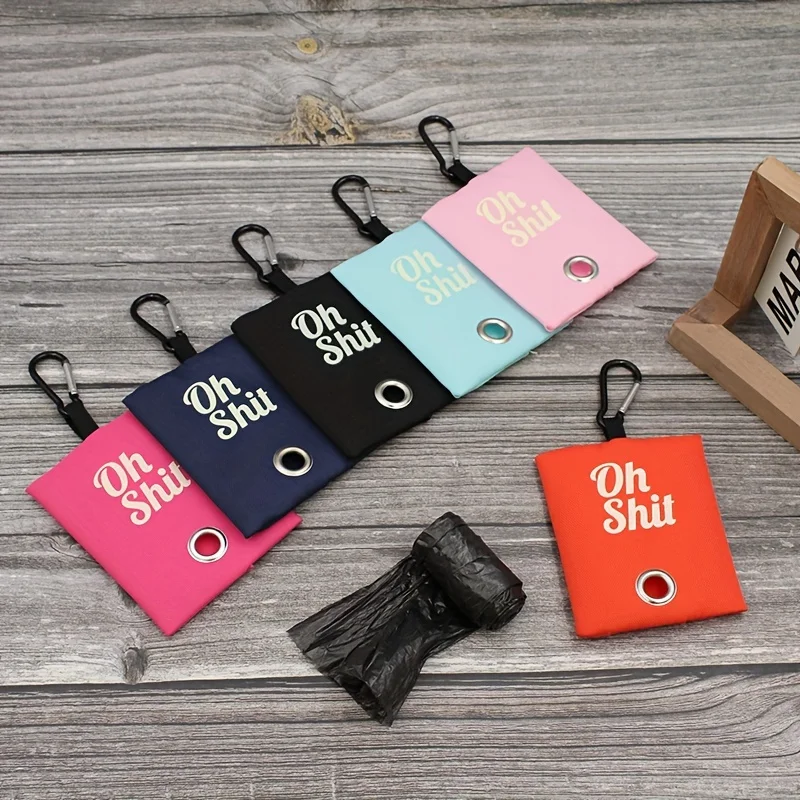 2Pcs - Poop Bags and a Roll of Trash Bags for Dog Walking, Stylish, Portable, Easy to Use, a Must-Have Item for Civilized Outdoor Dog Walking, Canvas Material, Reusable, Perfect Holiday Gift for Pet Lovers, a Must-Have for Pet Enthusiasts
