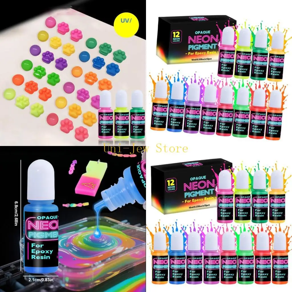 

40GB Professional 12 Color Fluorescent Resin Dye Suitable for Jewelry Crafting Art