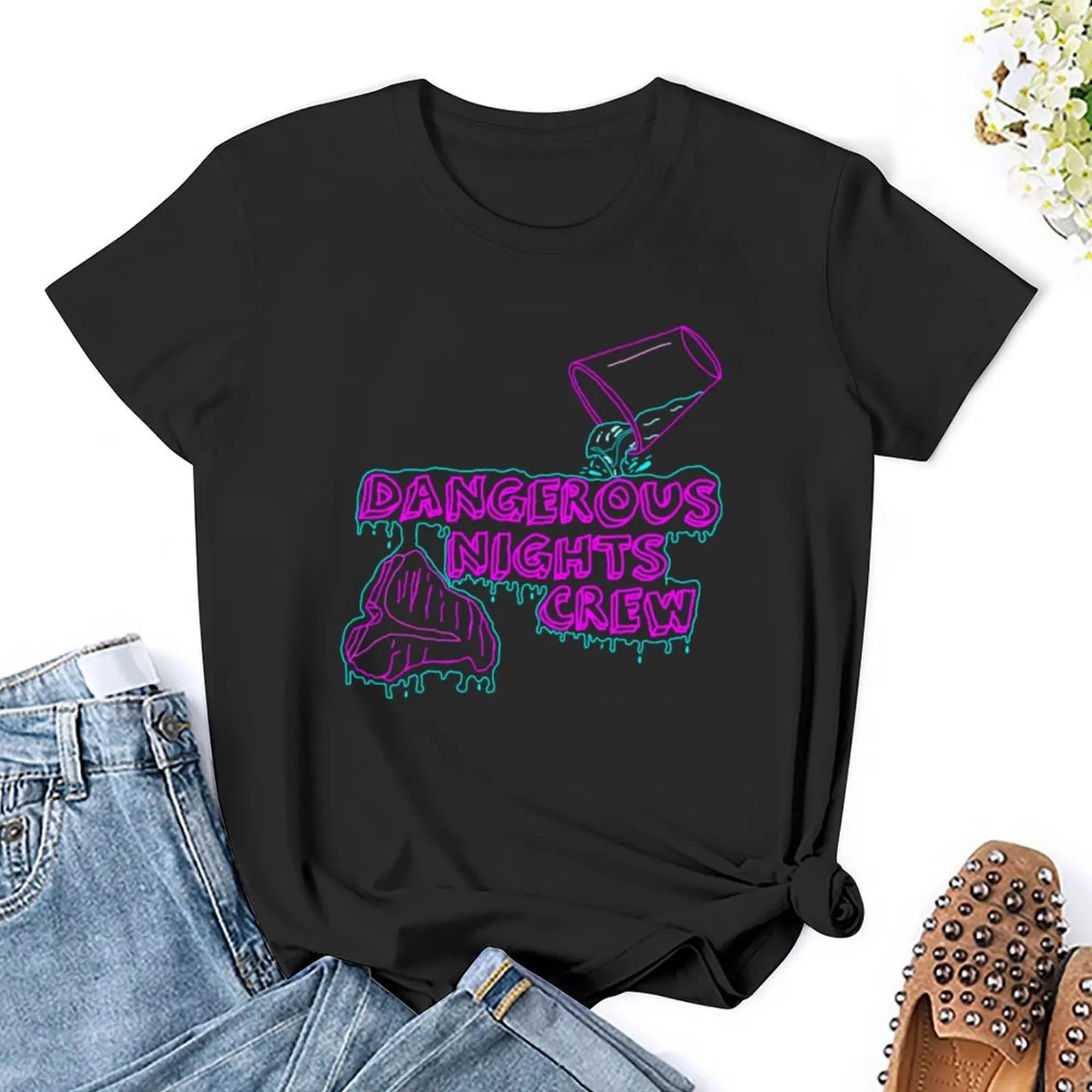 Gefährliche Nächte Crew (ich denke, Sie sollten gehen) T-Shirt süße Tops Sommer Tops weibliche Kleidung Tops für Frauen