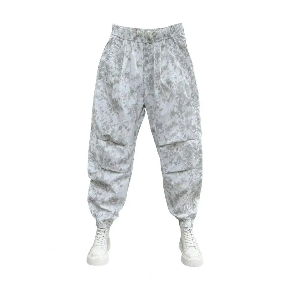 กางเกงโพลีเอสเตอร์คุณภาพสูง Baggy Jogger กางเกงพร้อมสายรัดเอวกระเป๋าขนาดใหญ่สําหรับกีฬาผู้ชายสไตล์ Street สําหรับ GYM