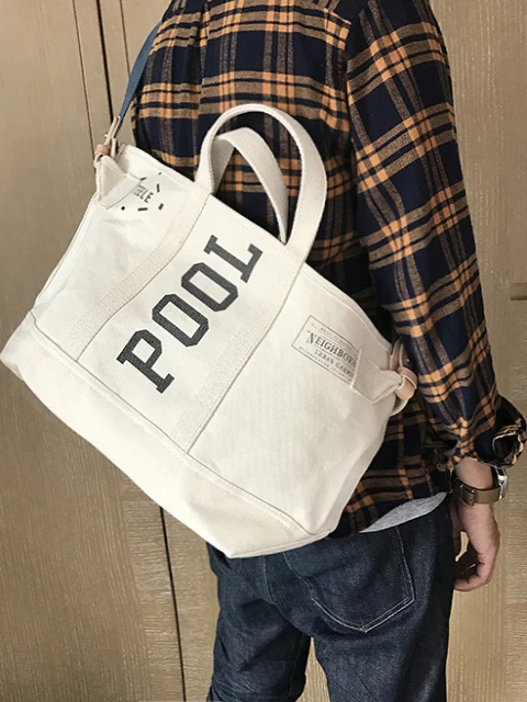 

Large Capaci Canvas Tote Bag ex Crossbody Handbag Magnetic Bule Closure Korean Sle Soft oulder Bag for Casual Use