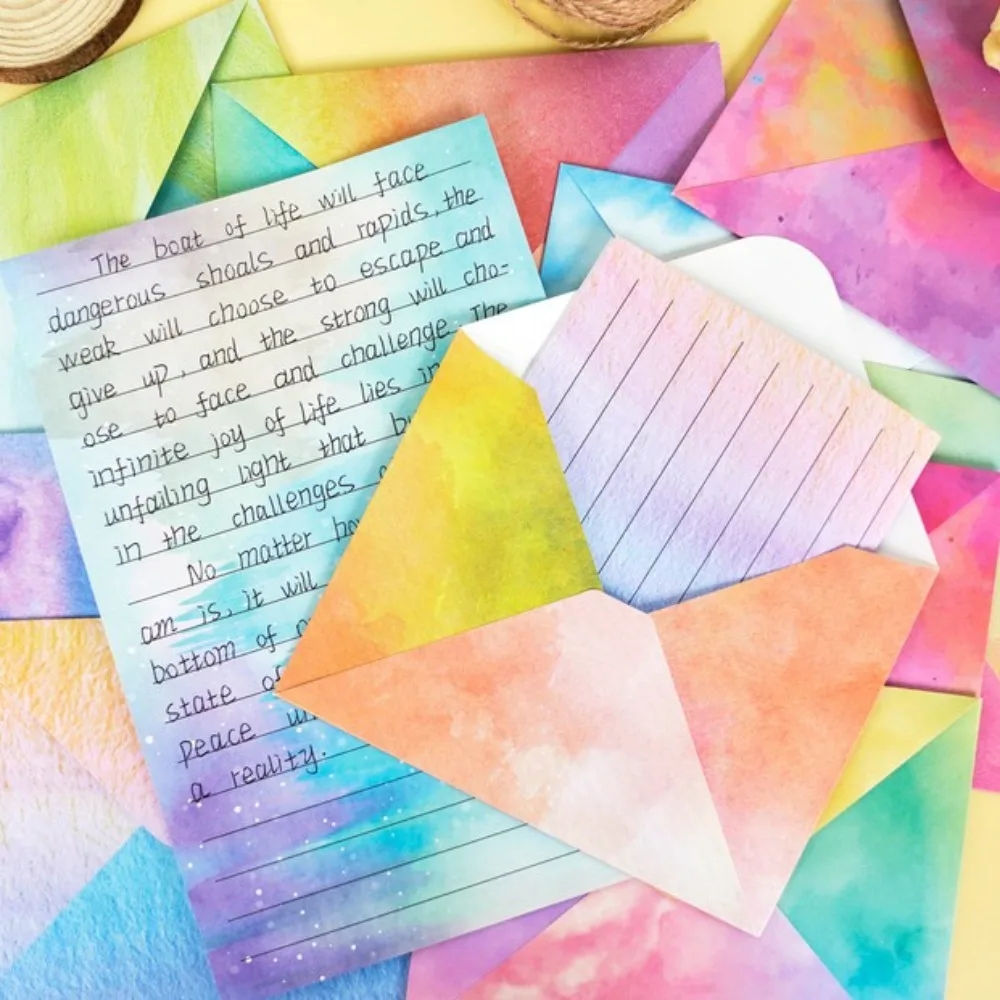 160 stuks aquarel briefpapier en envelop set uitnodigingskaart artistiek ontwerp briefpapier schrijfpapier DIY ansichtkaarten vintage