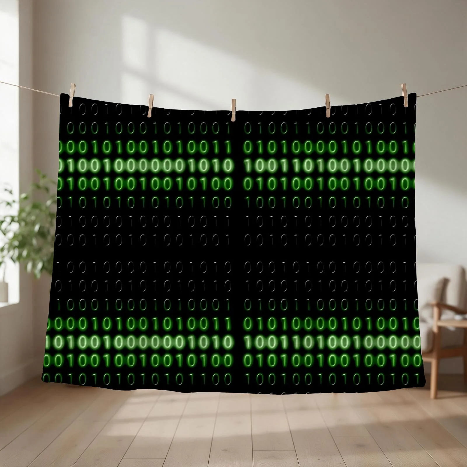 FIND YOUR BINARY CODE Throw Blanket couch cozy soft plush fuzzy picnic outdoor blanket
