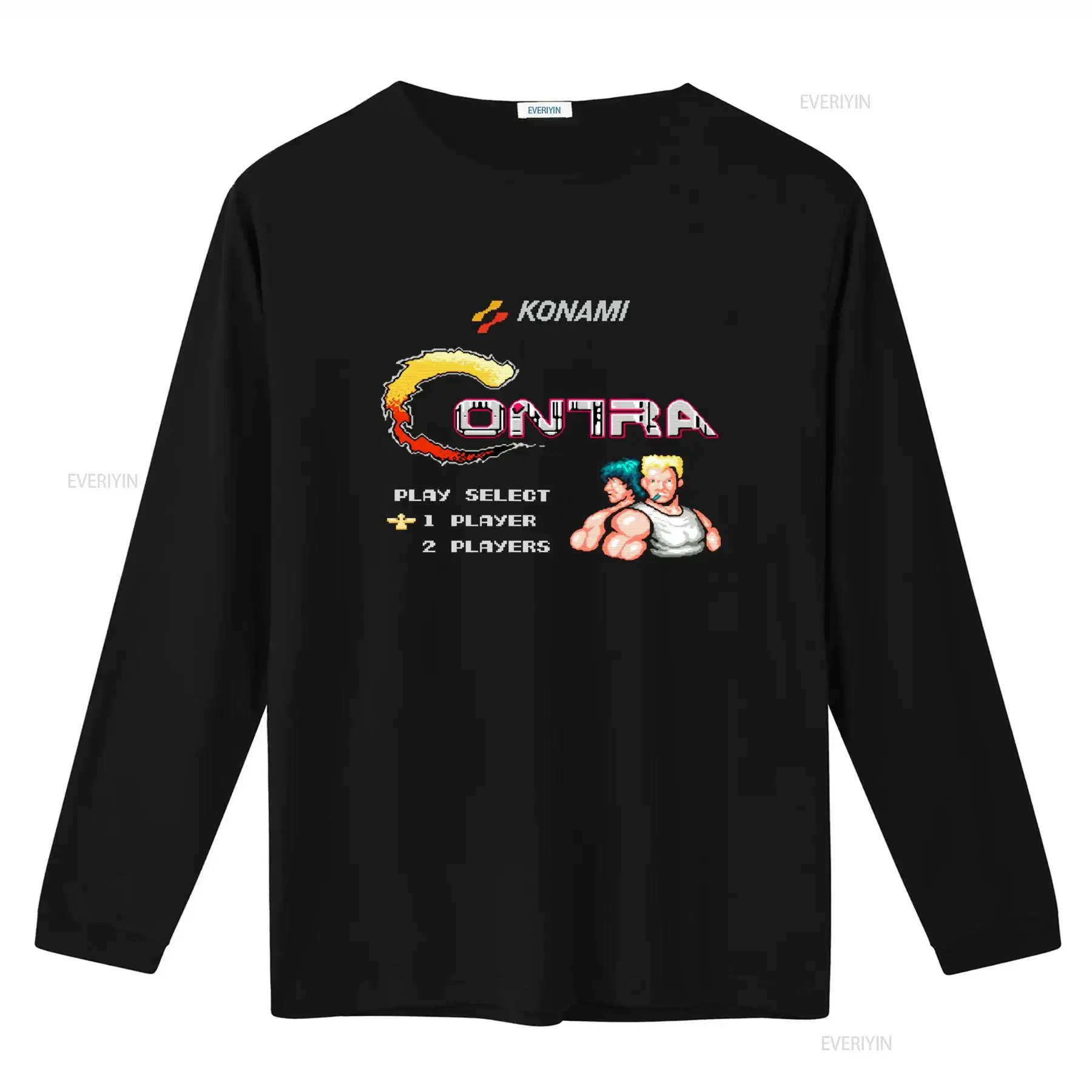 Contra Start Screen 8 Bit Game Retro Konami Classic Design Softstyle T Shirt vintage Washed Slightly Unisex graphic streetwear