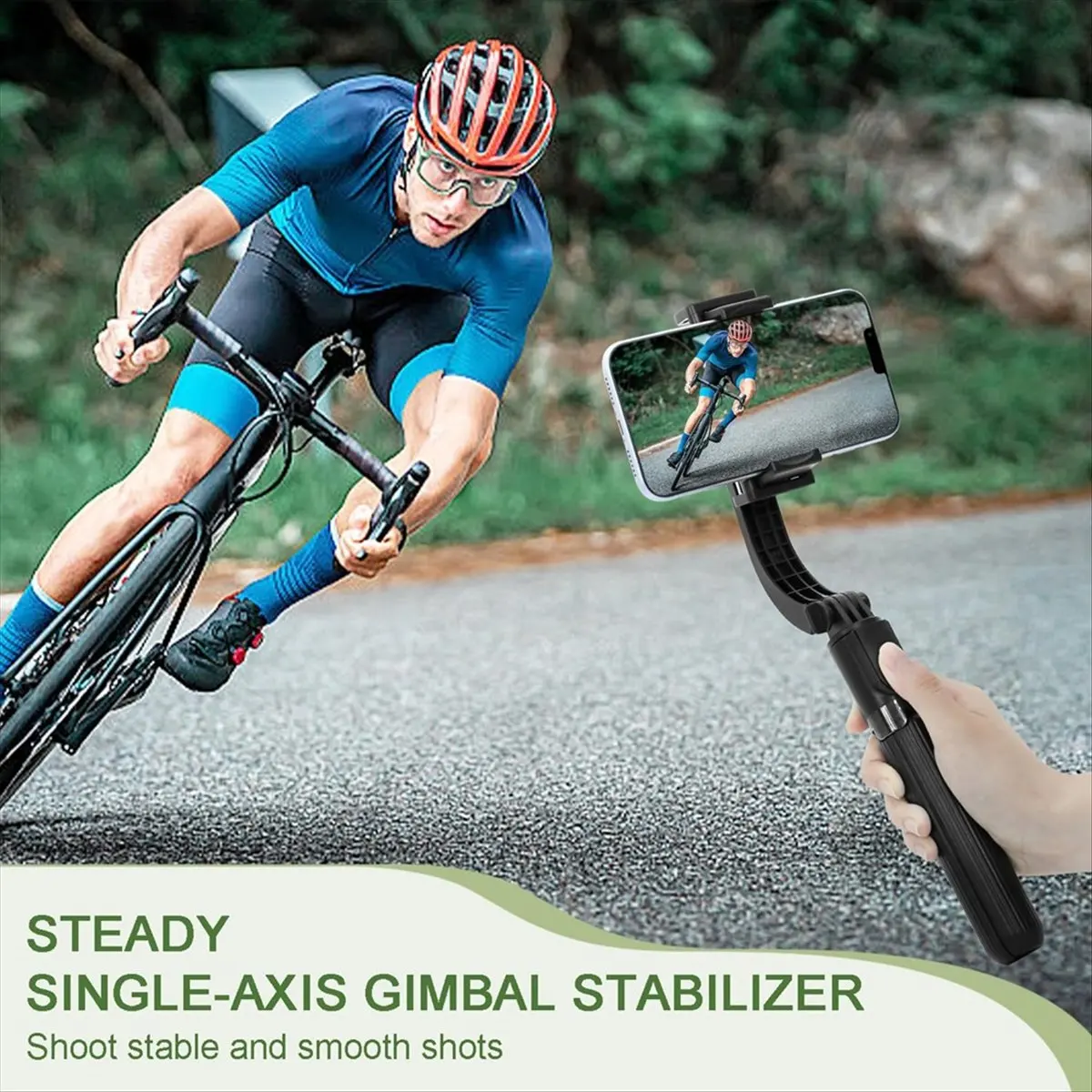 A86G NEW Selfie Stick Gimbal Stabilizer,360° Rotation Tripod,Portable Phone Holder,Auto Balance 1- Gimbal for Smartphones
