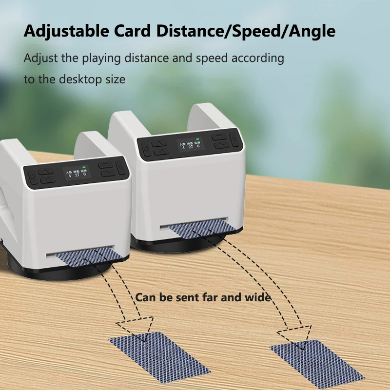 تاجر البطاقات الأوتوماتيكي القابل لإعادة الشحن، أداة توزيع أوراق اللعب، جهاز البوكر الكهربائي لألعاب الحفلات والتخييم #5